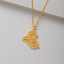 Iraq Map Necklace with Calligraphy