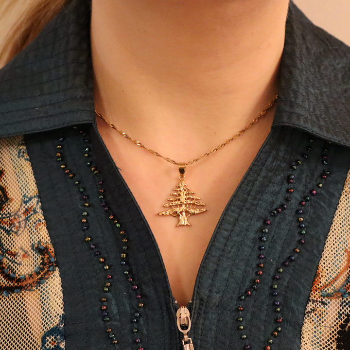 Lebanon Cedar Tree Necklace